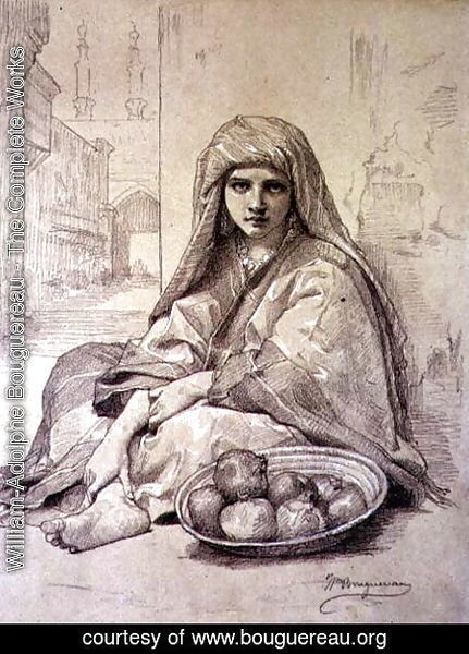 William-Adolphe Bouguereau - Algerian Girl Selling Pomegranates