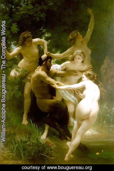 William-Adolphe Bouguereau - Nymphes et Satyre (Nymphs and Satyr)