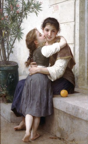 William-Adolphe Bouguereau - Calinerie (A Little Coaxing)