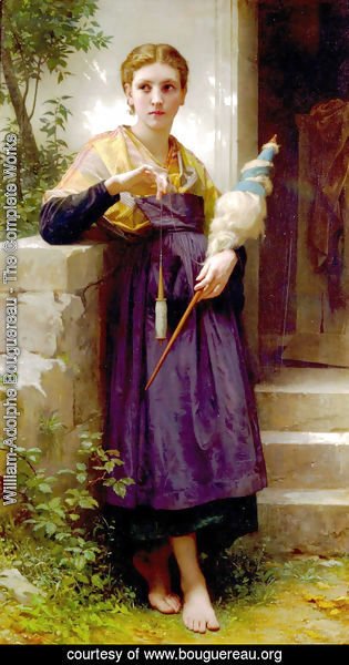 William-Adolphe Bouguereau - Fileuse (The Spinner)