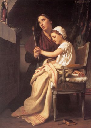 William-Adolphe Bouguereau - Le voeu (The Vow) (or The Thank Offering)