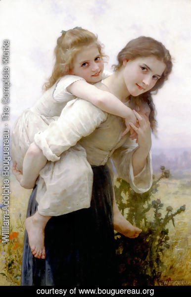 William-Adolphe Bouguereau - Fardeau Agreable (Not too Much to Carry)