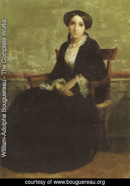 William-Adolphe Bouguereau - A Portrait of Genevieve Bouguereau