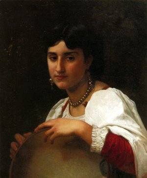 William-Adolphe Bouguereau - L'italienne au tambourin (Italian Girl with Tambourine)