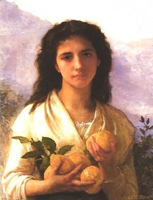 William-Adolphe Bouguereau - Girl Holding Lemons