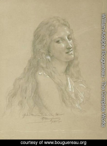 William-Adolphe Bouguereau - Drawing of a Woman