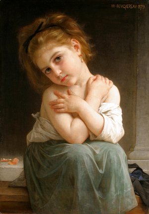 William-Adolphe Bouguereau - La frileuse (Chilly girl)