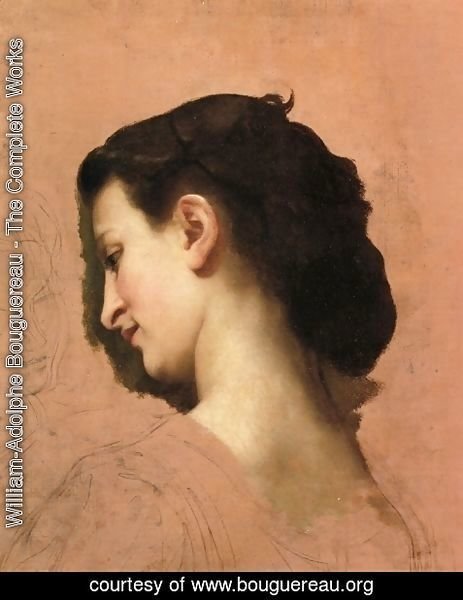William-Adolphe Bouguereau - Study of a Young Girl's Head