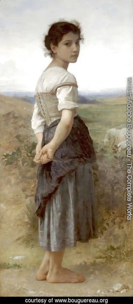 William-Adolphe Bouguereau - Jeune Bergere (Young Shepherdess)