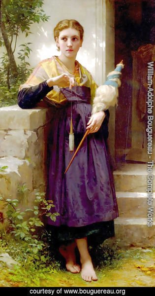 William-Adolphe Bouguereau - Fileuse [The Spinner]