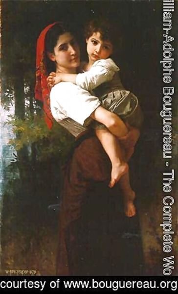 William-Adolphe Bouguereau - Girl Carrying a Child