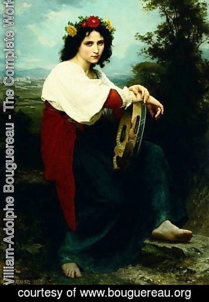 William-Adolphe Bouguereau - Italian Girl with a Basque Drum