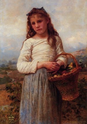 William-Adolphe Bouguereau - Young Girl with a Basket of Fruit
