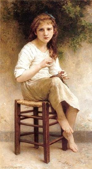 William-Adolphe Bouguereau - Young Sewing Girl