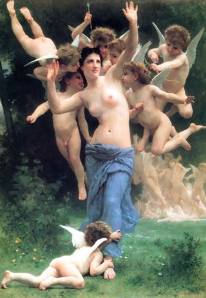 William-Adolphe Bouguereau - Invading Cupids Realm