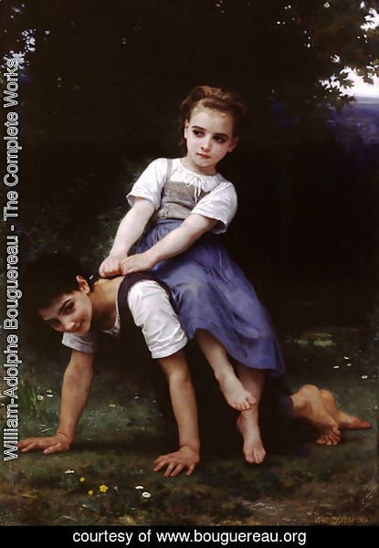 William-Adolphe Bouguereau - La Bourrique Oil On Canvas