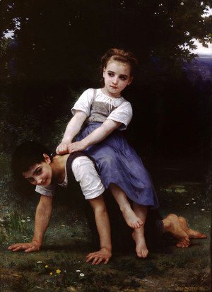 William-Adolphe Bouguereau - La Bourrique Oil On Canvas