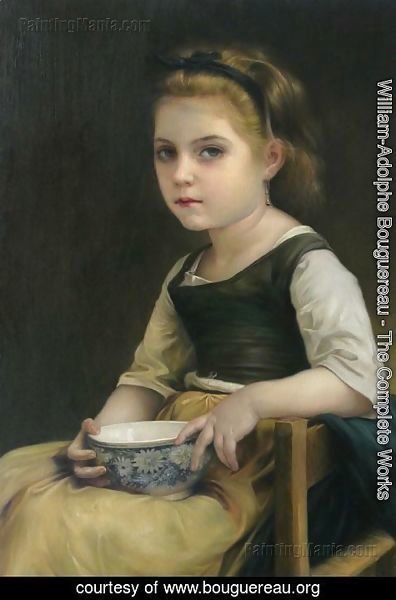 William-Adolphe Bouguereau - Petite fille au bol bleu