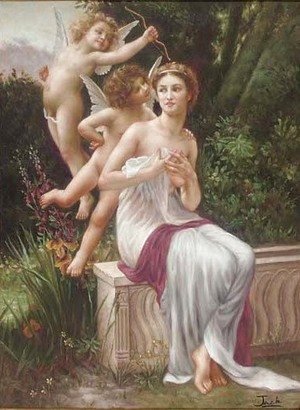 William-Adolphe Bouguereau - In the garden of cupid