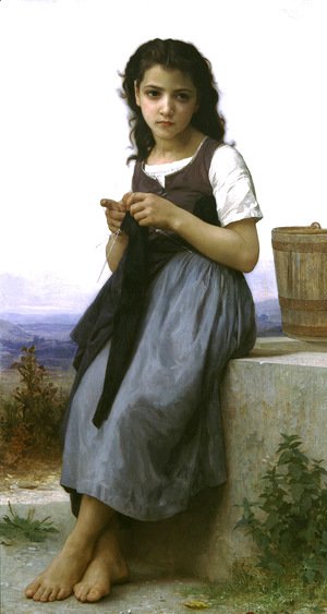 William-Adolphe Bouguereau - The Knitter