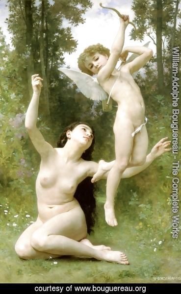 William-Adolphe Bouguereau - Love takes off