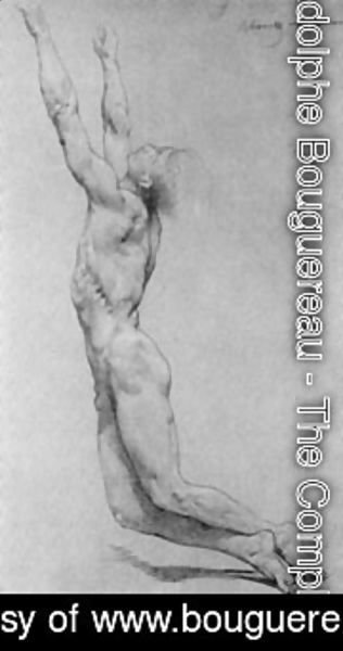William-Adolphe Bouguereau - Flagellation Of Christ Study In Pencil
