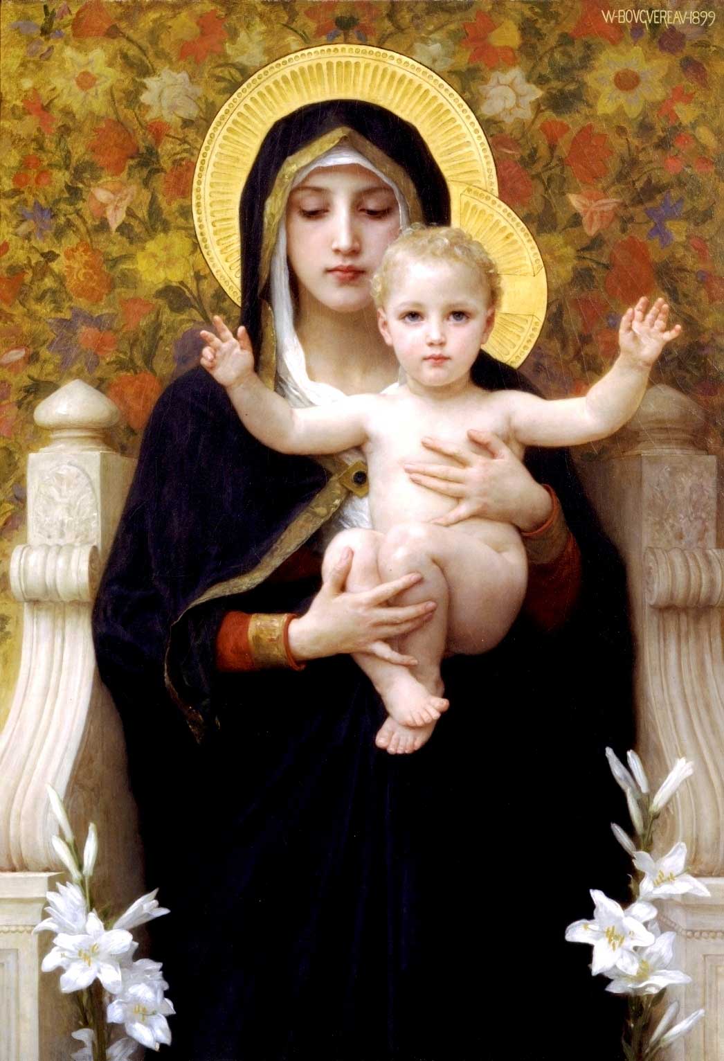 William Adolphe BOUGUEREAU【聖母子と天使】大変希少 William-Adolphe Bouguereau