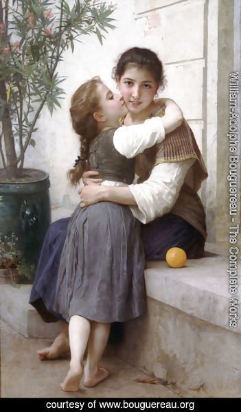 William-Adolphe Bouguereau - Calinerie (A Little Coaxing)
