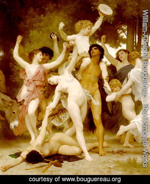 William-Adolphe Bouguereau - La Jeunesse de Bacchus [detail: centre] (The Youth of Bacchus)