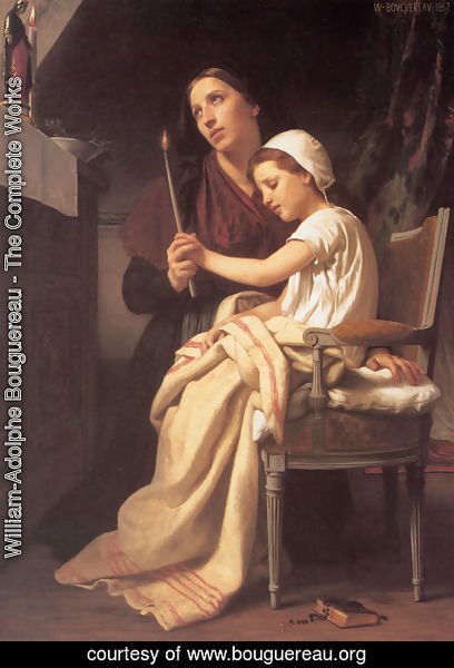 William-Adolphe Bouguereau - Le voeu (The Vow) (or The Thank Offering)