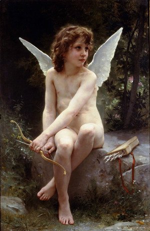 William-Adolphe Bouguereau - Amour a l'affut (Love on the Look Out)