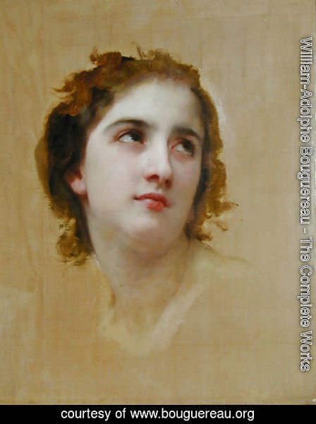 William-Adolphe Bouguereau - Sketch of a Young Woman [detail]