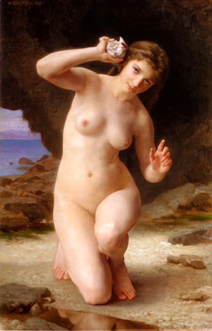 William-Adolphe Bouguereau - Femme au Coquillage (Woman with Seashell)