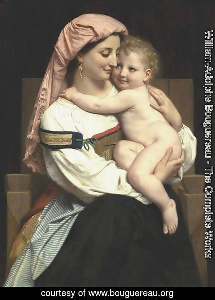 William-Adolphe Bouguereau - Femme de Cervara et Son Enfant (Woman of Cervara and Her Child)