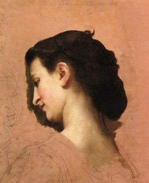 William-Adolphe Bouguereau - Study of a Young Girl's Head