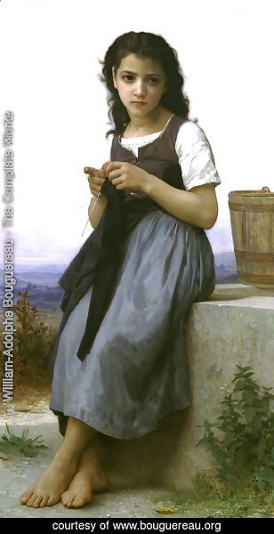 William-Adolphe Bouguereau - La Tricoteuse (The Little Knitter) 2