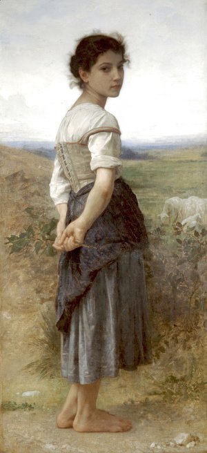William-Adolphe Bouguereau - Jeune Bergere (Young Shepherdess)