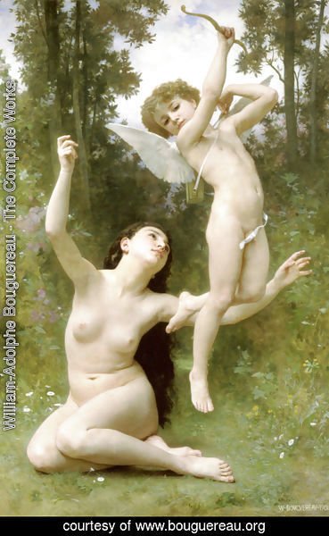 William-Adolphe Bouguereau - L'Amour s'envole [Love Takes Flight]