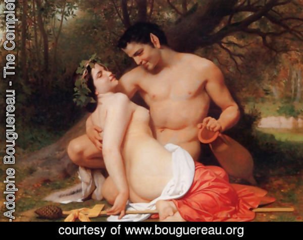 William-Adolphe Bouguereau - Faun and Bacchante