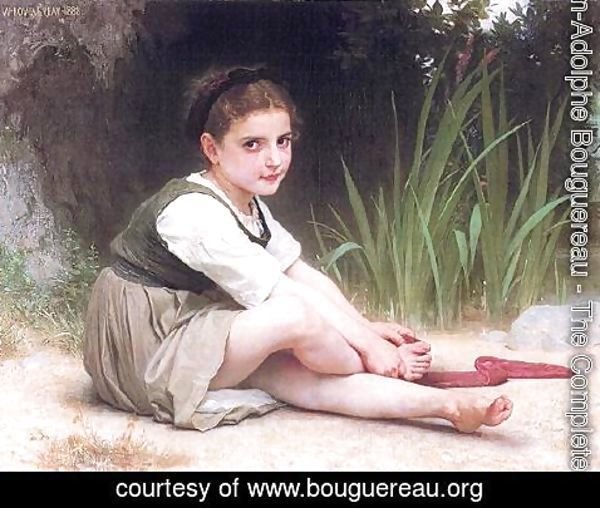 William-Adolphe Bouguereau - Girl by Stream