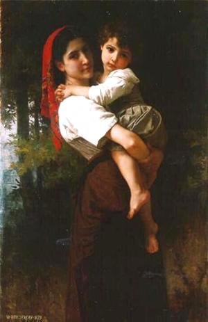 Girl Carrying a Child
