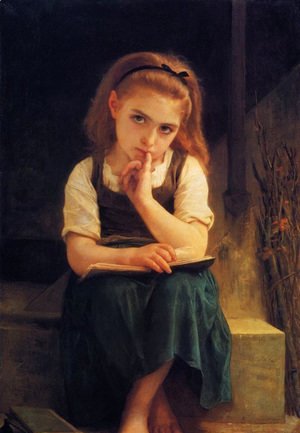 William-Adolphe Bouguereau - The Difficult Lesson