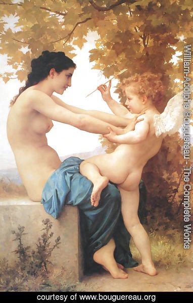 William-Adolphe Bouguereau - Jeune Fille Se Defendant Contre Lamour