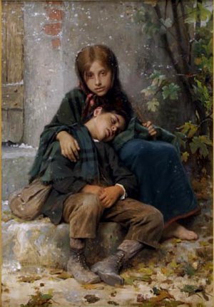 William-Adolphe Bouguereau - Le Jeune Mendiants (Young Beggars)
