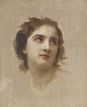 William-Adolphe Bouguereau - Study of a Young Girl's Head 2