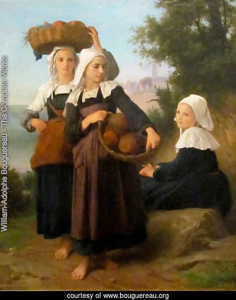 Girls of Fouesnant Returning from Market,1869