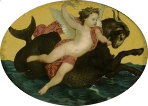 William-Adolphe Bouguereau - Putti Sur Un Monstre Marin