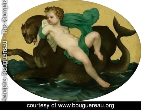 William-Adolphe Bouguereau - Putti Sur Un Griffon