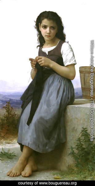 William-Adolphe Bouguereau - The Knitter