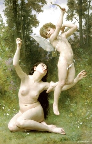 William-Adolphe Bouguereau - Love takes off